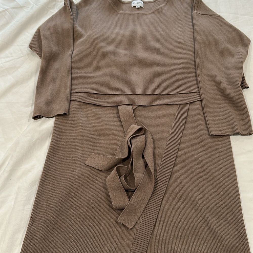 Revolve SNDYS Cece knit skirt and crop top - Picture 7 of 12